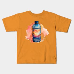 Watercolor water bottle Kids T-Shirt